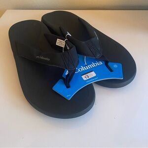 NEW Men's Black Columbia flip flops thing sandals size 13